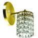 Kit 3 Arandelas Cristal Legitimo Clearwall Redonda Dourada