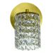 Kit 3 Arandelas Cristal Legitimo Clearwall Redonda Dourada