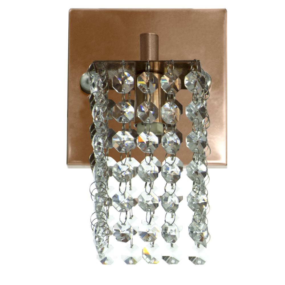 Kit 3 Arandelas De Cristal Legitimo Clearcast Cobre
