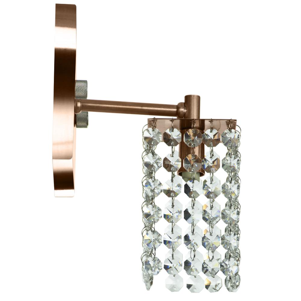 Kit 3 Arandelas De Cristal Legitimo Clearcast Cobre