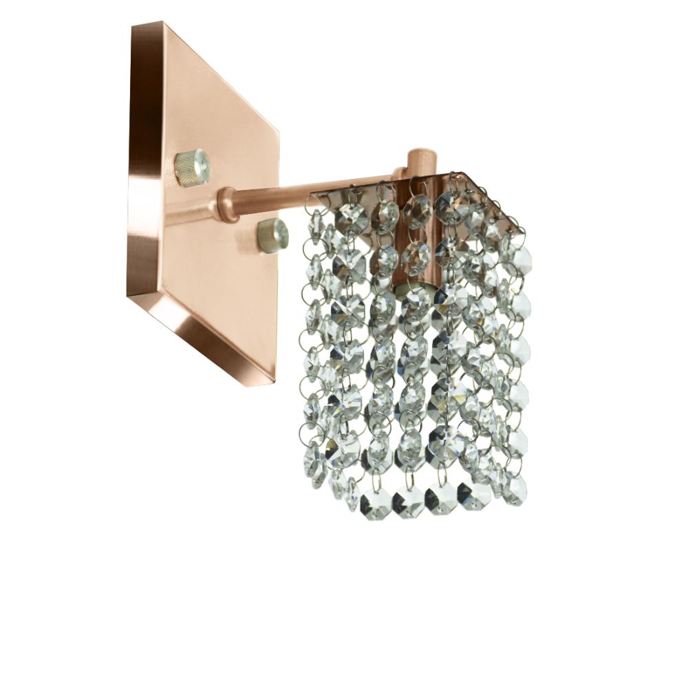 Kit 3 Arandelas De Cristal Legitimo Clearcast Cobre