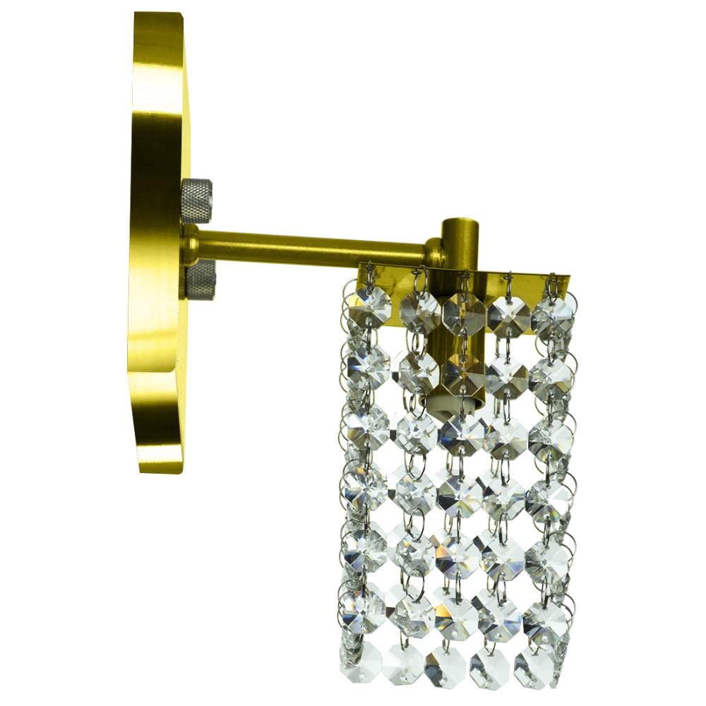 Kit 3 Arandelas De Cristal Legitimo Clearcast Dourada