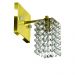 Kit 3 Arandelas De Cristal Legitimo Clearcast Dourada