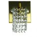 Kit 3 Arandelas De Cristal Legitimo Clearcast Dourada