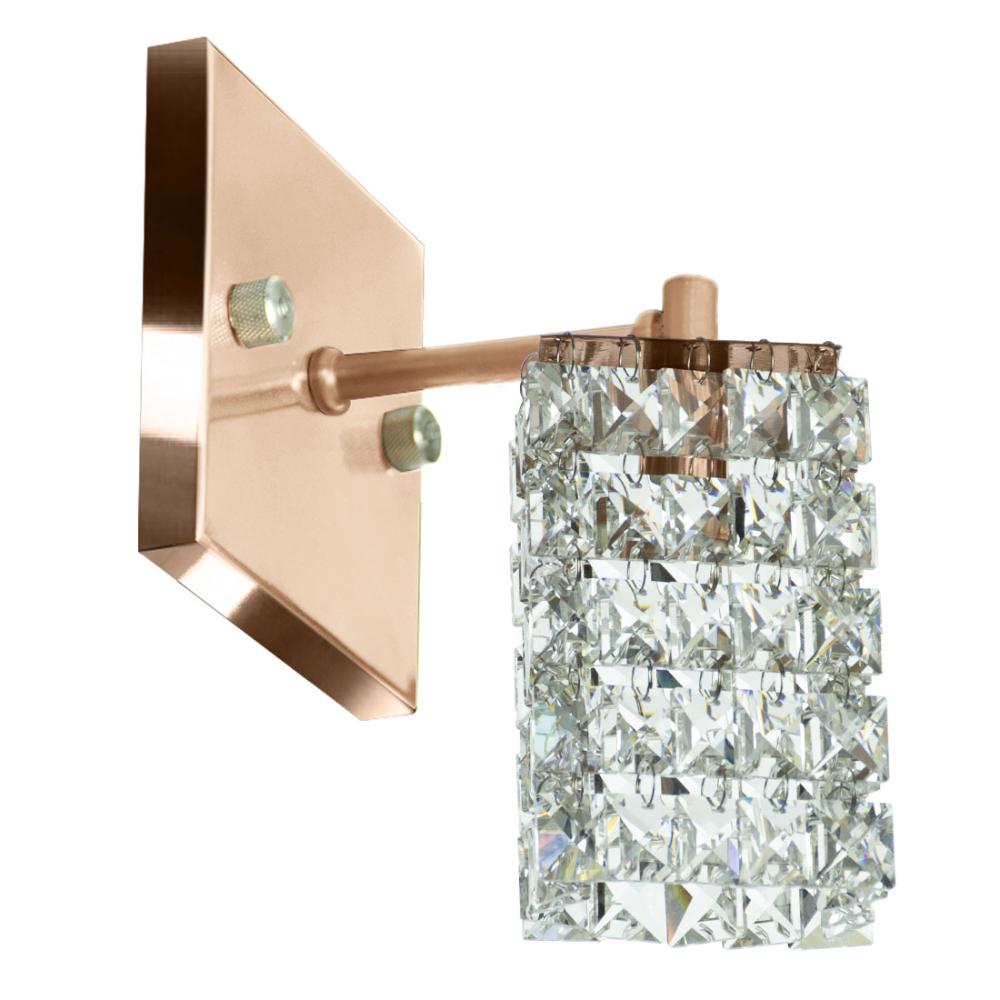Kit 3 Arandelas De Cristal Legitimo Clearwall Cobre