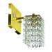 Kit 3 Arandelas De Cristal Legitimo Clearwall Dourada