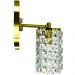Kit 3 Arandelas De Cristal Legitimo Clearwall Dourada