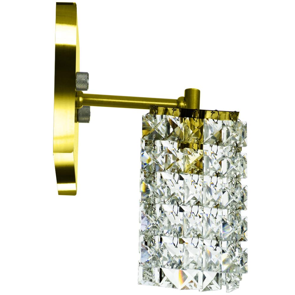 Kit 3 Arandelas De Cristal Legitimo Clearwall Dourada