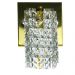 Kit 3 Arandelas De Cristal Legitimo Clearwall Dourada