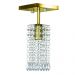 Kit 3 Lustre Clearcrillic Cristal Acrílico Quadrado Dourado