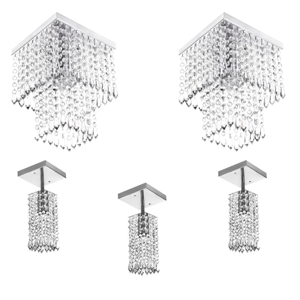 Kit 3 Lustre Clearcrillic Quad. + 2 Marrycrilic Cristal Acr