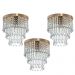 Kit 3 Lustre De Cristal Acrilico Manucrillic Cobre.