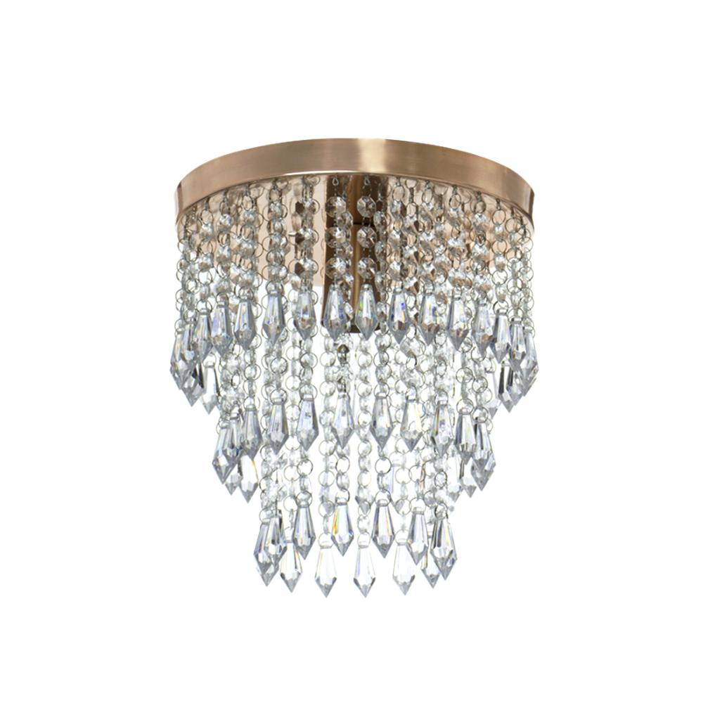 Kit 3 Lustre De Cristal Acrilico Manucrillic Cobre.