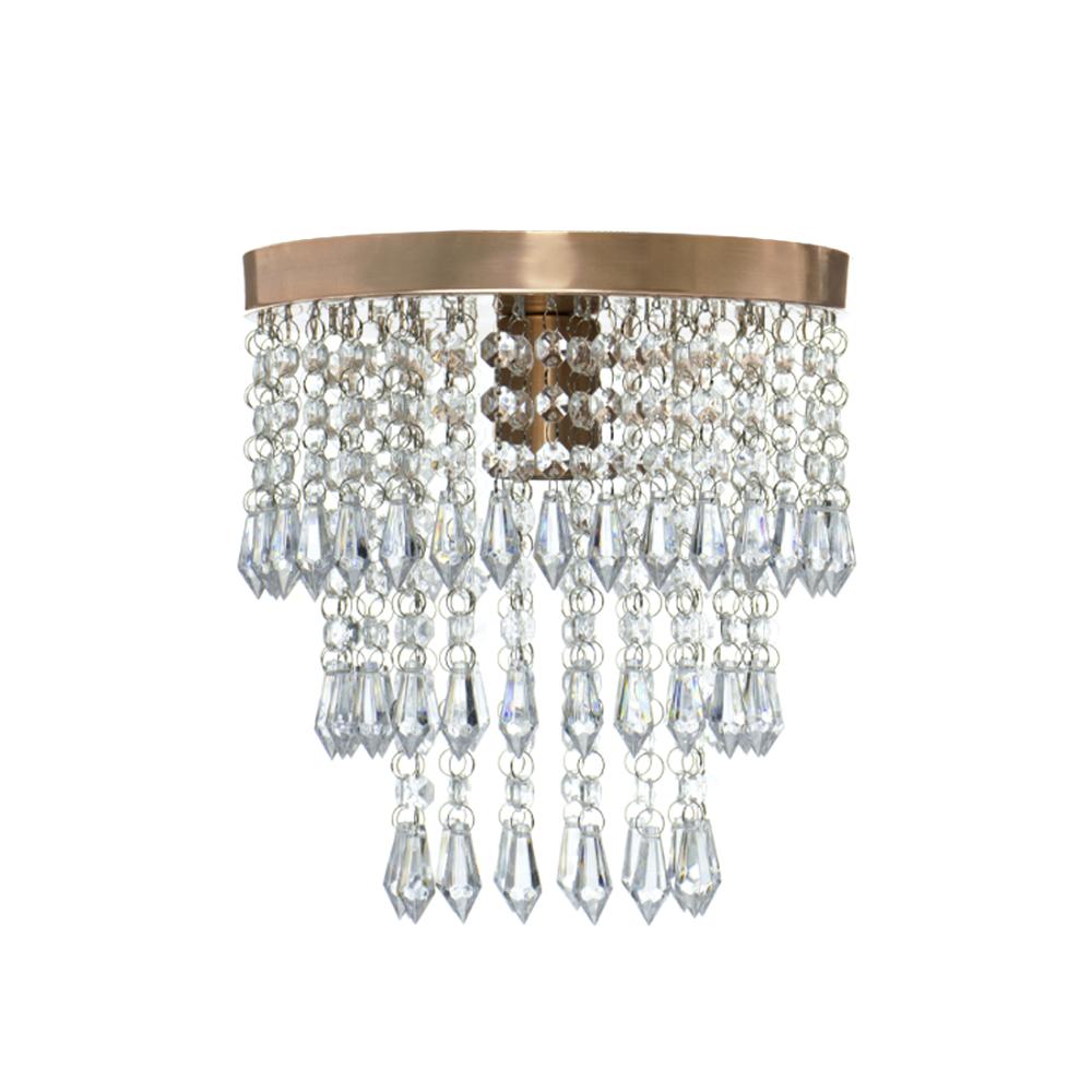 Kit 3 Lustre De Cristal Acrilico Manucrillic Cobre.