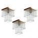 Kit 3 Lustre De Cristal Acrilico Marrycrilic Cobre.