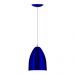 Kit 3 Lustre Pendente Luminária Cone Alumínio Azul Metalico