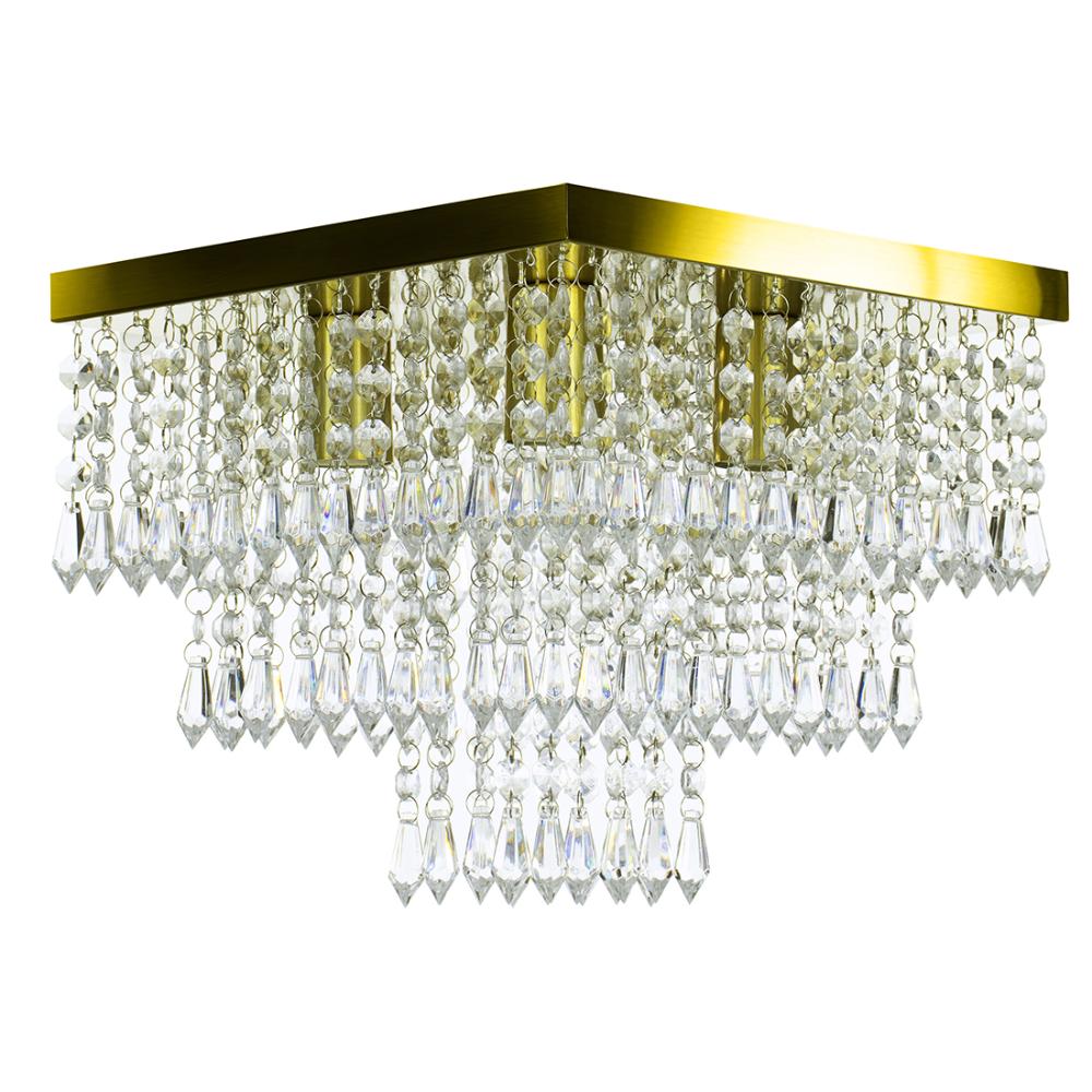 Kit 3 Lustres Cristal Acrilico Sweet + Marry + Spark Dourado