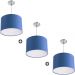 Kit 3 Lustres Cupula Pendente Dome 30x20cm Magnífico Azul