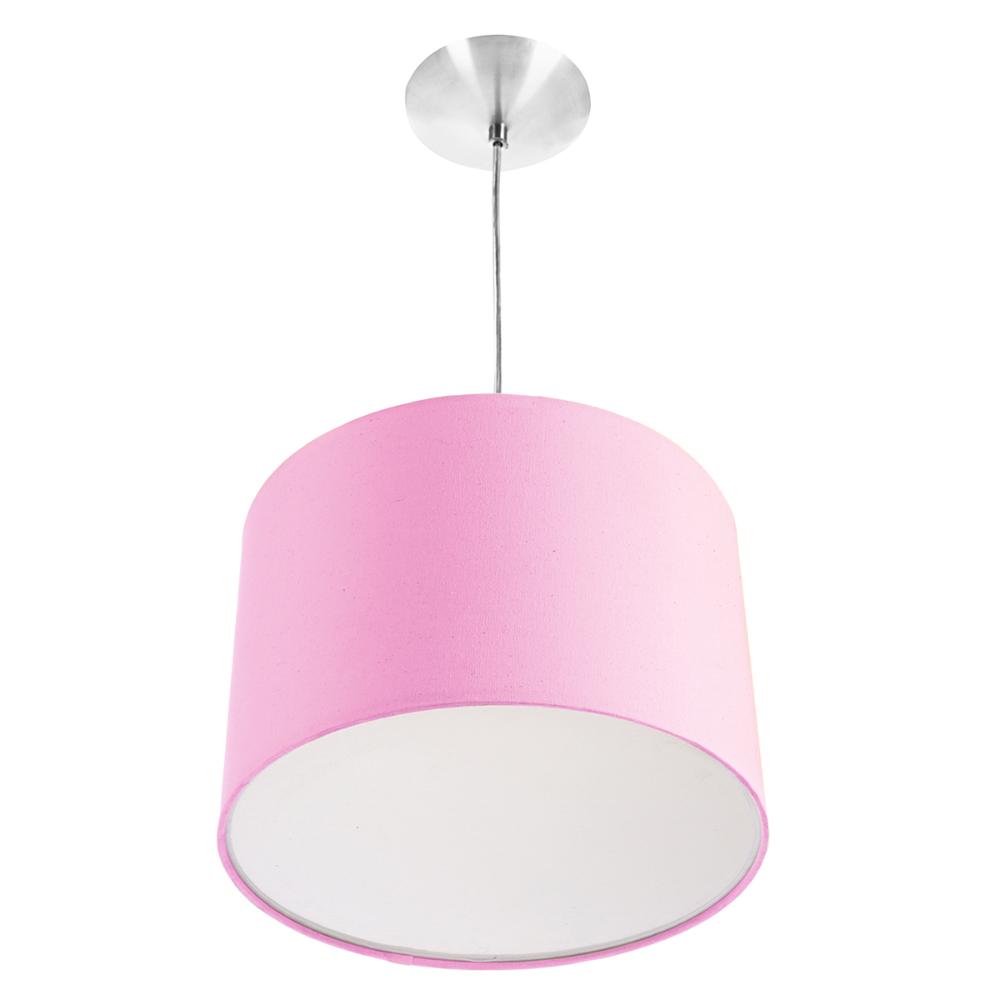 Kit 3 Lustres Cupula Pendente Dome 30x20cm Rosa
