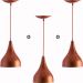 Kit 3 Lustres Pd Gota Pequena Alumínio 21cm Soquete E27 Cobre