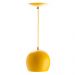 Kit 3 Lustres Pendente Bola Média Alumínio 23cm Amarelo