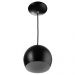 Kit 3 Lustres Pendente Bola Media De Alumínio 23cm Soquete E-27 Preto