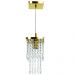 Kit 3 Lustres Pendente De Cristal Acrilico Spark Dourado