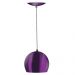 Kit 3 Pendentes Bola Pequena Alumínio 15cm Roxo Metalico