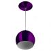 Kit 3 Pendentes Bola Pequena Alumínio 15cm Roxo Metalico