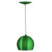 Kit 3 Pendentes Bola Pequena Alumínio 15cm Verde Metalico
