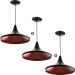 Kit 3 Pendentes Chapeu Aluminio Tom Dixon Preto Lindíssimo Promoção