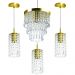 Kit 3 Pendentes Clearcrillic + Pendente Manucrillic Gold