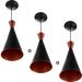 Kit 3 Pendentes Cone Funil Aluminio Tom Dixon 33x15cm Preto