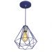Kit 3 Pendentes Diamante Aramado Grande Azul