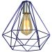 Kit 3 Pendentes Diamante Aramado Grande Azul Metalico