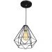 Kit 3 Pendentes Diamante Aramado Grande Preto