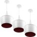 Kit 3 Pendentes Gourmet Balão 32X25cm Em Aluminio Branco Magnifico
