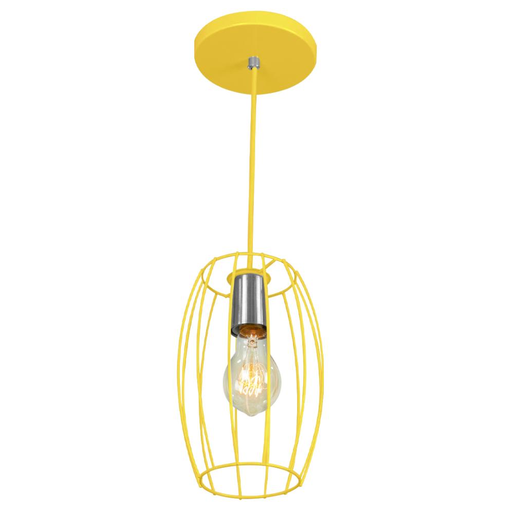 Kit 3 Pendentes Pequim Aramado Amarelo