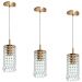 Kit 3 Pendentes Redondo Clearcrillic Cristal Acrílico Cobre