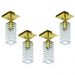 Kit 4 Lustre Clearcrillic Cristal Acrílico Quadrado Dourado