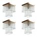 Kit 4 Lustre De Cristal Acrilico Marrycrilic Cobre.