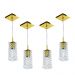 Kit 4 Lustre Pendente Clearcrillic Cristal Acrílico Dourado