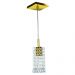 Kit 4 Lustre Pendente Clearcrillic Cristal Acrílico Dourado