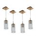 Kit 4 Lustre Pendente Clearcrillic Cristal De Acrílico Cobre