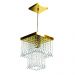 Kit 4 Lustre Pendente De Cristal Acrílico Marrycriic Dourado