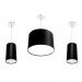 Kit Pendente Dome + 2 Pendente Cilindrica Preto