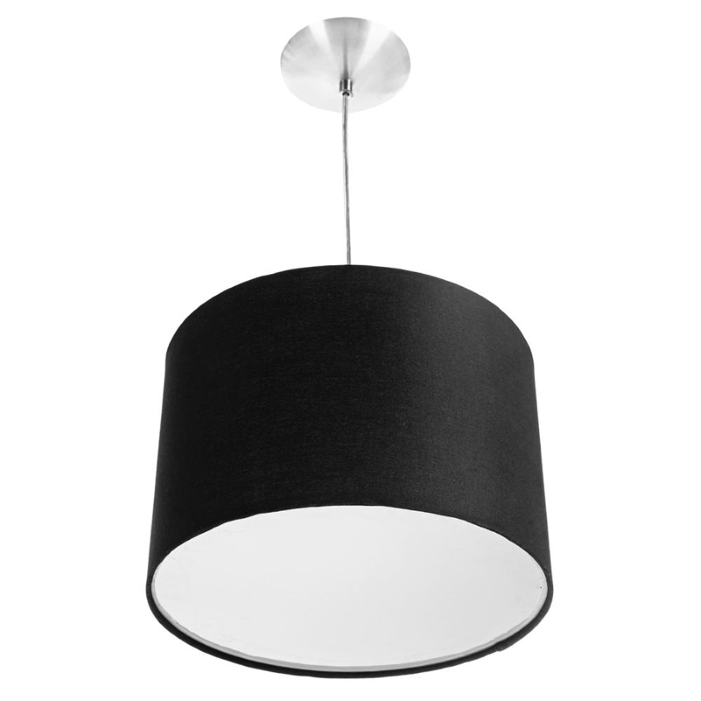 Kit Pendente Dome + 2 Pendente Cilindrica Preto