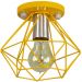 Lustre Aramado Diamante Majestoso Redondo Amarelo