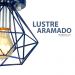 Lustre Aramado Diamante Majestoso Redondo Azul