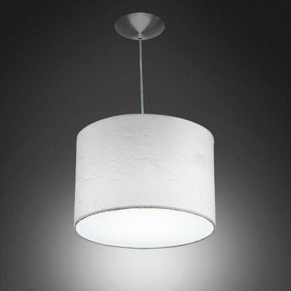 Lustre Cúpula Pendente Dome Estampado Branco Texturizado